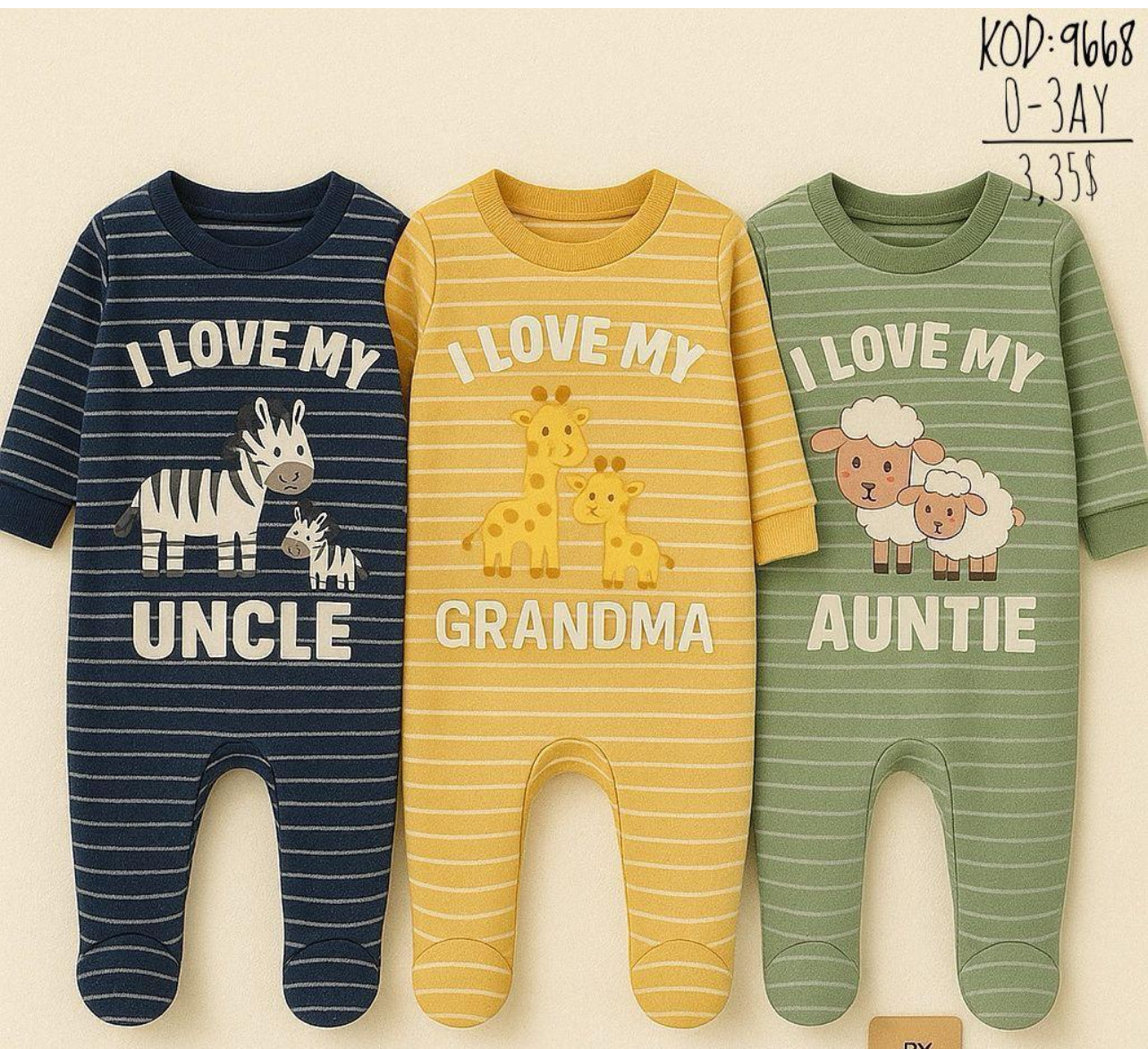 3 Piece Baby Romper