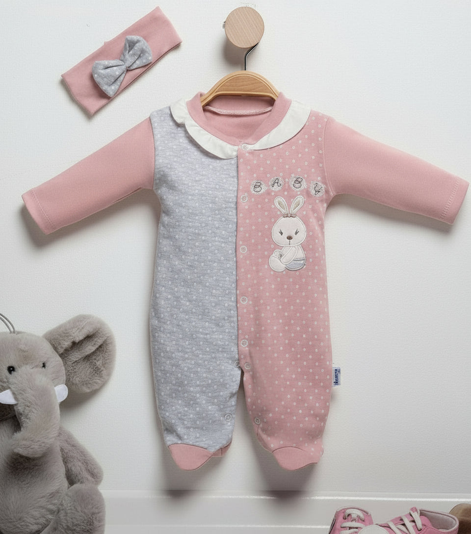 Baby Romper With Hair Band