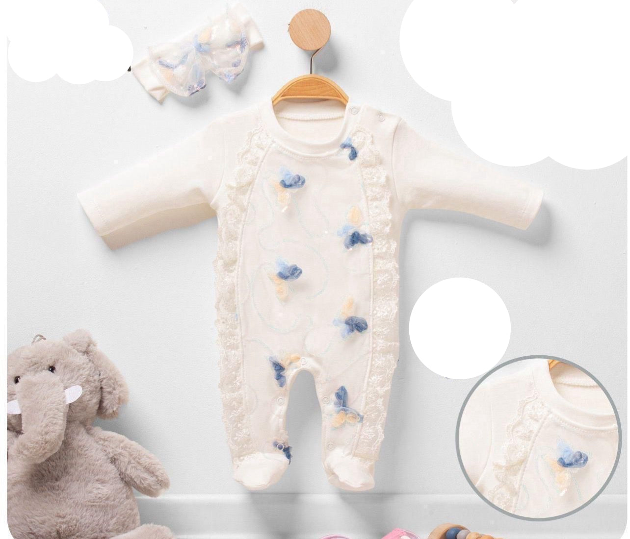 Baby Romper with Lace