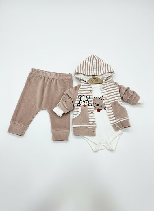 3 Piece Classic Velvet Outfit